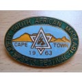 Fifth SA Maccabi Jewish Sports Festival badge 1963