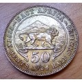 1924 East Africa 50 Cents *great coin