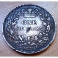 1839 Great Britain silver 1 Shilling with rim marks