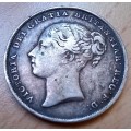 1839 Great Britain silver 1 Shilling with rim marks