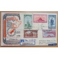 1950 New Zealand registered souvenir cover Dunedin to Johannesburg