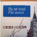 SAA #19 FDC - airmail sticker perfed on 3 sides only