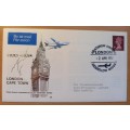 SAA #19 FDC - airmail sticker perfed on 3 sides only