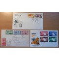 Bechuanaland lot of 3 FDCs / covers 1947 & 1965