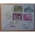 1949 Seychelles cover with 4 UPU stamps Victoria to Mahé