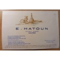 Egypt E. Hatoun factory receipt card with 5 Mills revenue stamp 1941