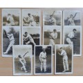 Trade Cards Famous Cricketers 1922 (x11), backs damaged
