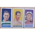 1934 Trade Cards Sportsmen of the World (x3)