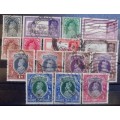 India 1937 to 1940 lot of 15 George VI, used stamps