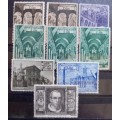 1949 Vatican City churches, lot of 8 MH & 1 used (100 Lire)