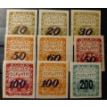 Czechoslovakia lot of 9 postage dues 1924 to 1927 MH