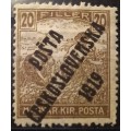 1919 Czechoslovakia 20 Filler overprint MH