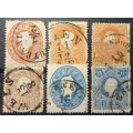 Austria 1859 to 1860 lot of 6 used stamps