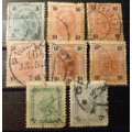 Austria 1900 to 1901 lot of 8 used Heller stamps