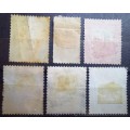 SA Union lot of 6 used postage dues 1927 to 1949