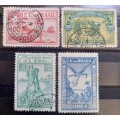 1900 Brazil full set of 4 Discovery of Brazil - 3 used, 1 MH