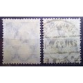 1923 Germany 10 Billion overprints, used - on 20M and 100M