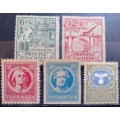 Germany lot of 4 Russian Occupation Zone + Insurance stamp MH