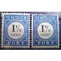 1894 Netherlands postage dues 4 MH & 2 used