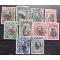 Bulgaria 1901 to 1913 lot of 9 used and 1 MH stamp