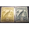 New Guinea 1925 to 1931 lot of 6 MH stamps