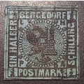 1861 Germany Bergedorf 1/2 Shilling used - CV $700