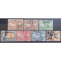 1925 Thailand Siam lot of 7 used airmails