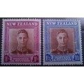 New Zealand 1938 to 1953 lot of 12 MH George VI stamps