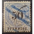 1875 Germany Telegraph stamp 50 Pfennig, used CV $100