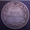 1885 Great Britain silver shilling