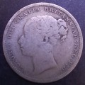 1885 Great Britain silver shilling
