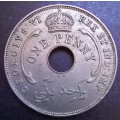 1940 British West Africa 1 Penny KN
