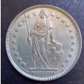 1964 Switzerland silver 1 Franc aUNC
