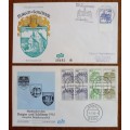 Germany 1977 to 1982 lot of 8 FDCs castles