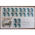 Germany 1990 FDC with coil stamps block of 16 and block of 4