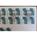 Germany 1990 FDC with coil stamps block of 16 and block of 4