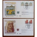 Germany 1991 lot of 4 FDCs with coil stamps