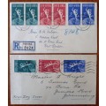 1949 SA Union pair of covers Universal Postal Union (UPU)