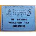 1936 Great Britain Book of Stamps Bovril, partially used