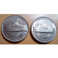 USA Nickels 1961 & 1961D - looks unused