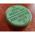 Vintage Free-Breethe Snuff / Vry-Asem-Snuif 2 Shilling tin in original box, about 1/3 full