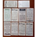Lot of 10 early 1900s trade cards