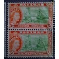 Bahamas 1953 1st of 3 used multiples 2, 5 & 10 Shillings