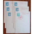 1971 Japan lot of 6 unused prepaid postcards