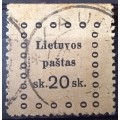 1919 Lithuania 2nd & 3rd Kaunas 20 & 30 SK, used