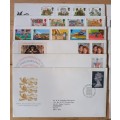 1986 Britain lot of 12 FDCs + 32 MNH stamps, CV$100