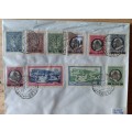 1946 Vatican full set of surcharges on cover, used, CV$60