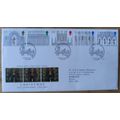 1989 Great Britain Christmas FDC + 5 MNH blocks of 4