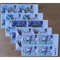 1990 Great Britain Christmas FDC + 5 MNH blocks of 4