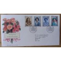 1990 Great Britain Queen Mother FDC + 4 MNH blocks of 4